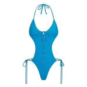 Skims Swim Blue Monokini size Small NWT